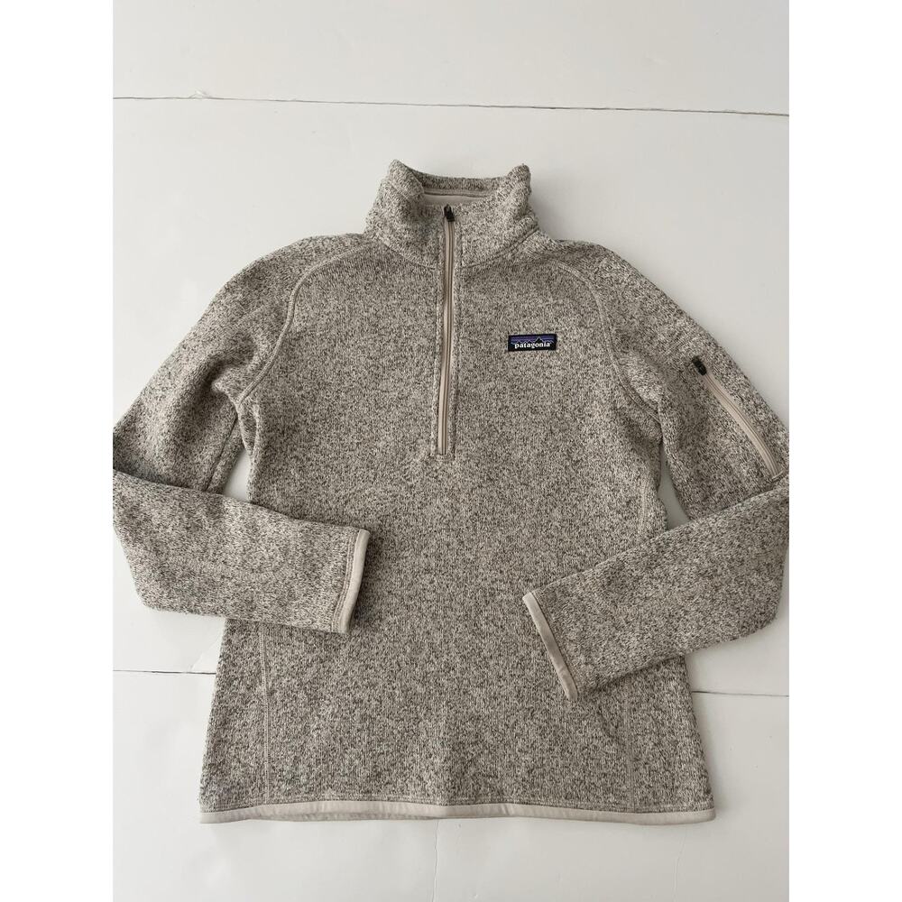 Patagonia Better Sweater Women S Gray Heather 1/4 Zip Fleece Pullover Jacket